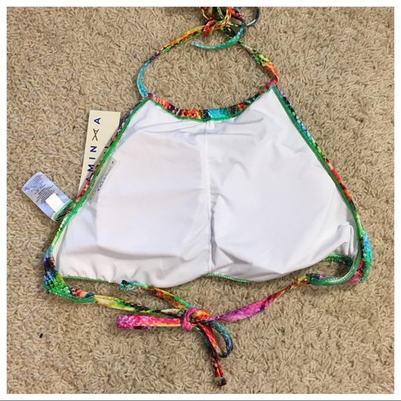 NWT! Vitamin A Soleil multicolor snake print top - Picture 3 of 5